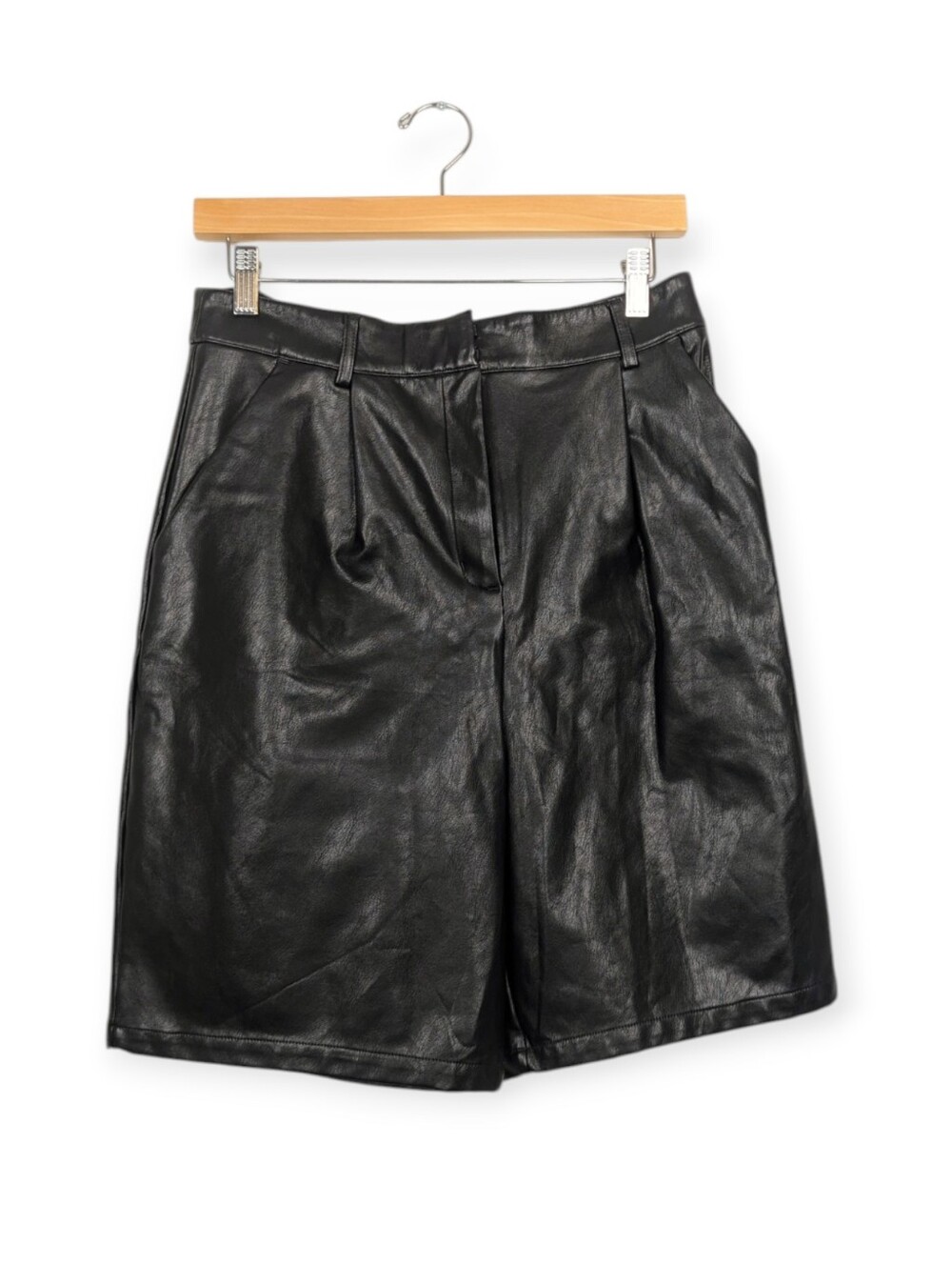 Express Faux Leather Shorts 8 Black High Waisted Faux Leather Shorts